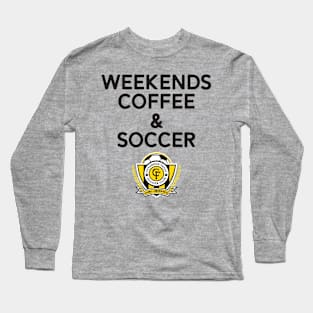 Weekends Coffee & Soccer Black CFSC Long Sleeve T-Shirt